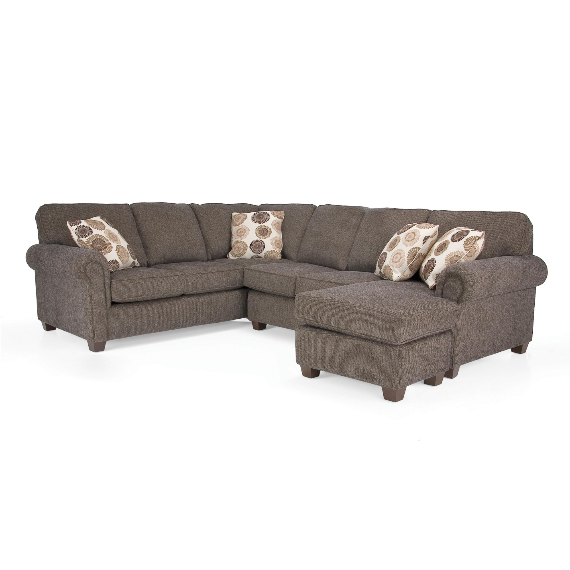 DecorRest 2006 Sectional 2017+2012DarkGrey Transitional Sectional Sofa Group with Chaise